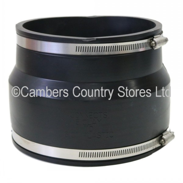 Flexible Coupler 190 162mm Clay to PVC Cambers Country Store